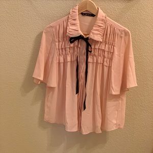 Zara Pearl detail blouse